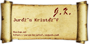 Jurás Kristóf névjegykártya