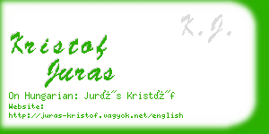 kristof juras business card